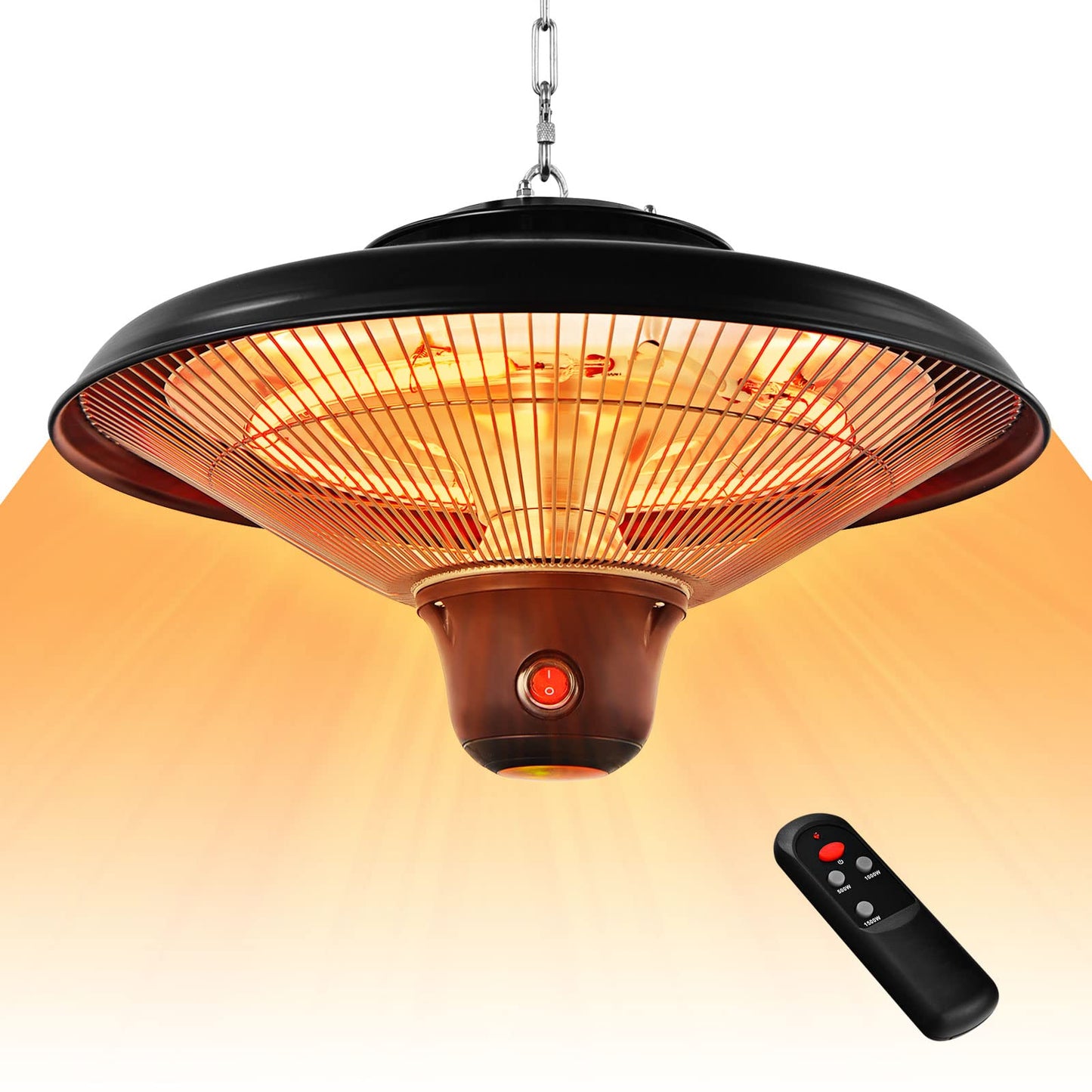 Hanging Patio Heater 1500W Electric Ceiling Infrared Heater with Remote Control