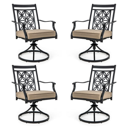 2/4 Pieces Patio Swivel Dining Chairs