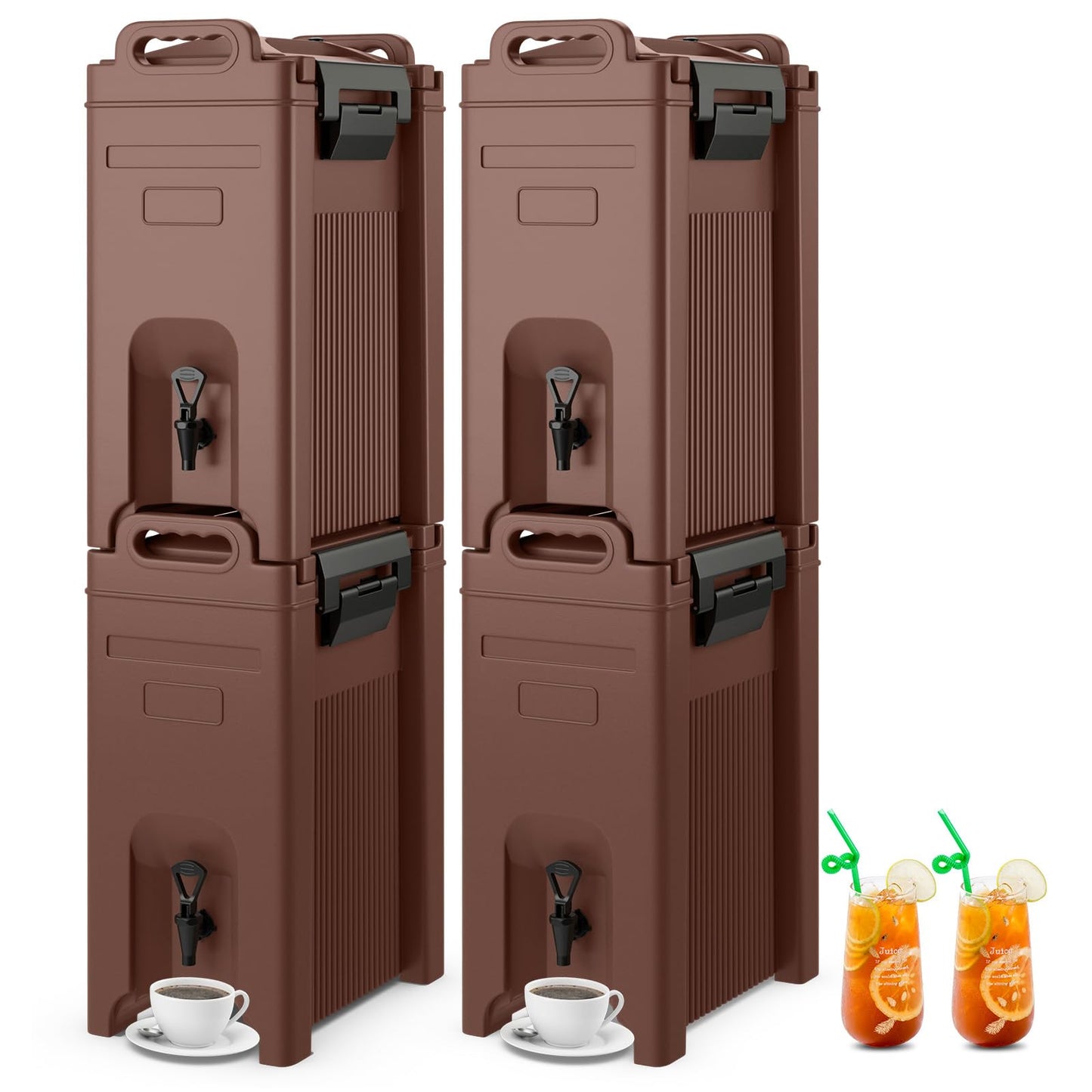 ARLIME Insulated Beverage Dispenser with Handles, 5 Gallon Food-Grade Hot and Cold Beverage Server