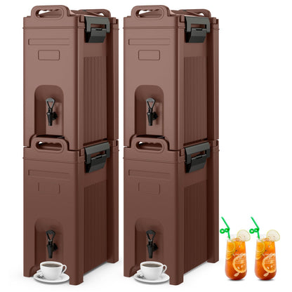 ARLIME Insulated Beverage Dispenser with Handles, 5 Gallon Food-Grade Hot and Cold Beverage Server