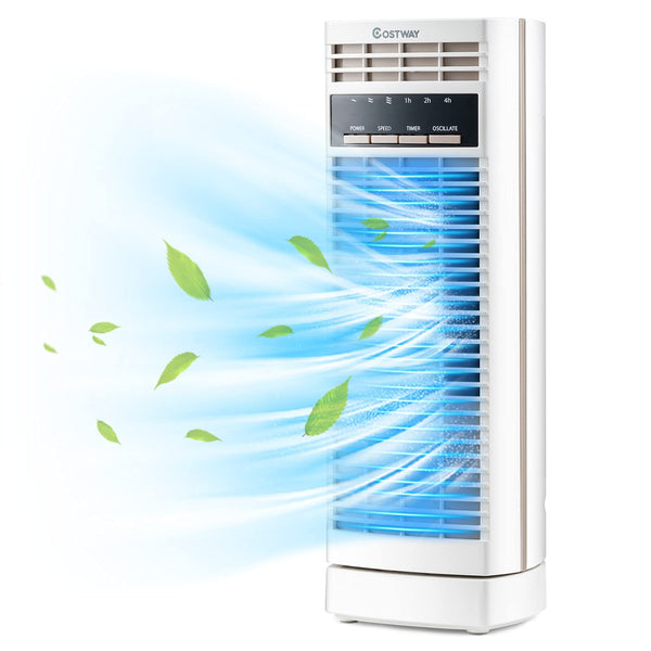 Tower Fan 14 Inches Portable Oscillating Desk Fan with 3 Speeds