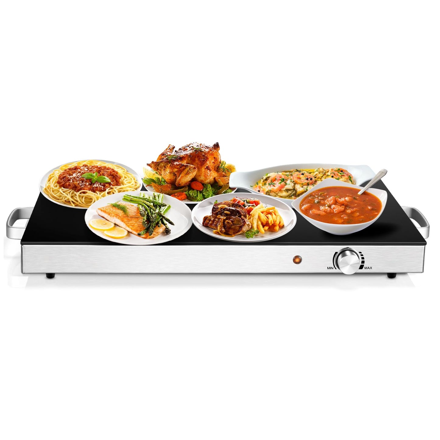 ARLIME 22"x14" Buffets Server Food Warmer for Parties, Electric Food Warming Tray