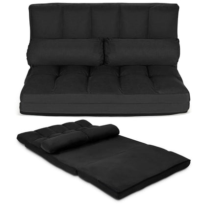 Convertible Floor Sofa Couch with 2 Pillows