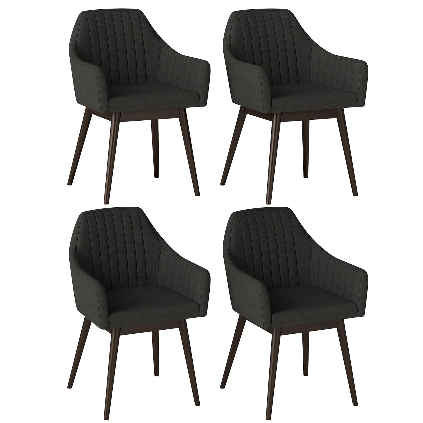 Dining Chairs Set of 2/4 with Comfy Padded Backrest & Seat