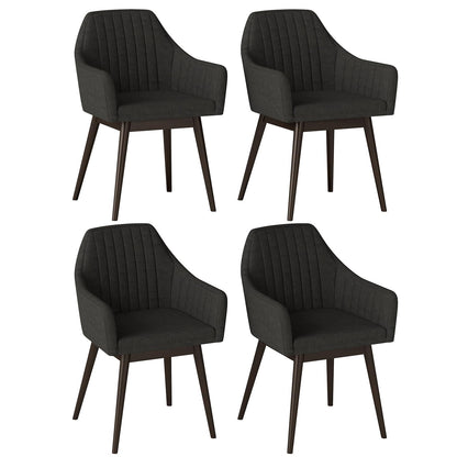 Dining Chairs Set of 2/4 with Comfy Padded Backrest & Seat