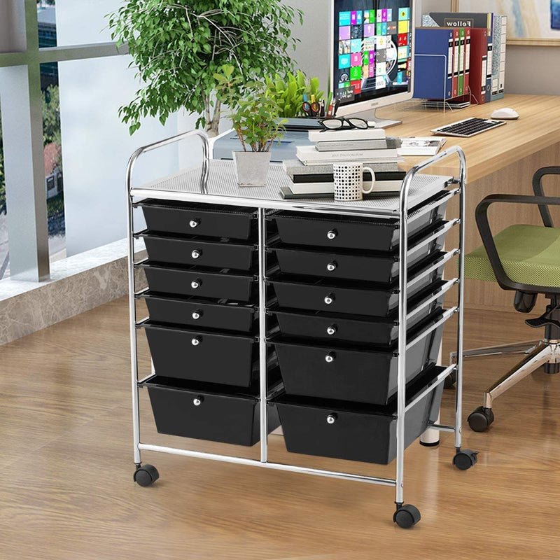 ARLIME 12-Drawer Rolling Storage Cart, 12 Drawer Organizer Trolley