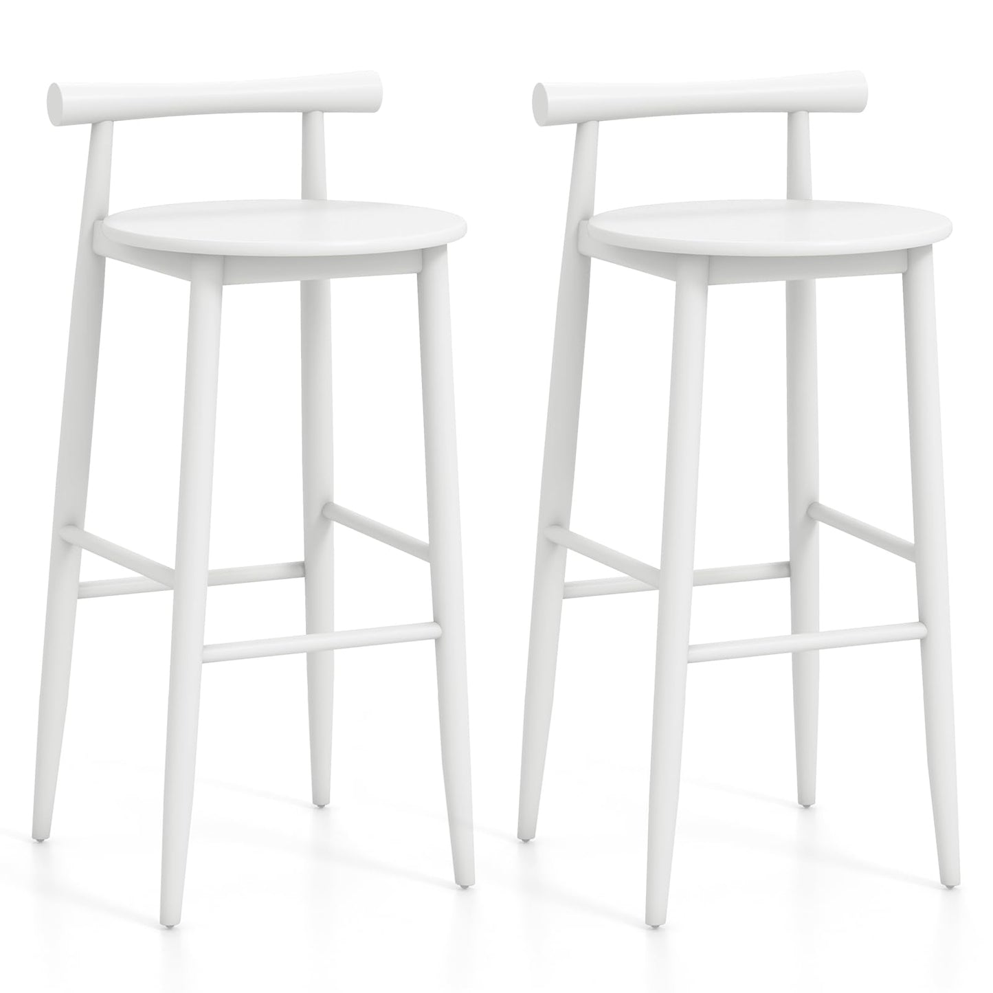 Bar Chair Set of 2/4 Bar Height Stools Set w/Acacia Wood Frame