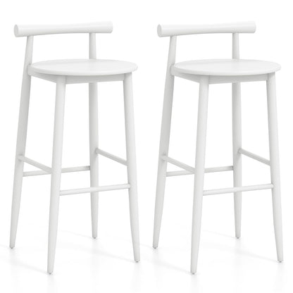 Bar Chair Set of 2/4 Bar Height Stools Set w/Acacia Wood Frame