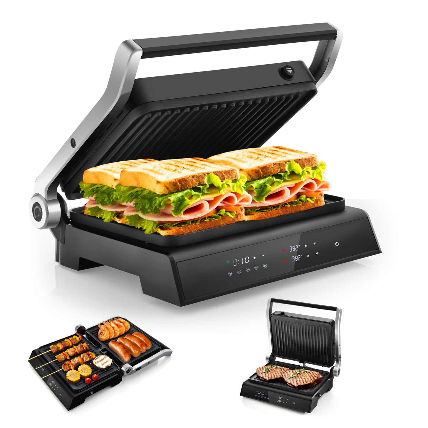 ARLIME 3 in 1 Panini Grill Press Sandwich Maker