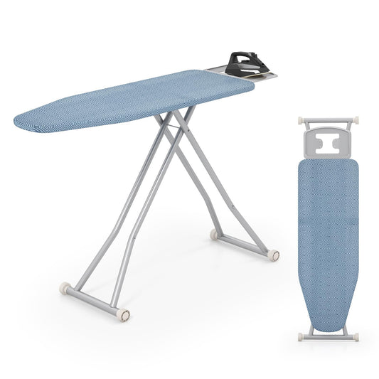 Foldable Ironing Board 57" x 16.5" Heavy-Duty Ironing Stand w/ 7 Adjustable Heights