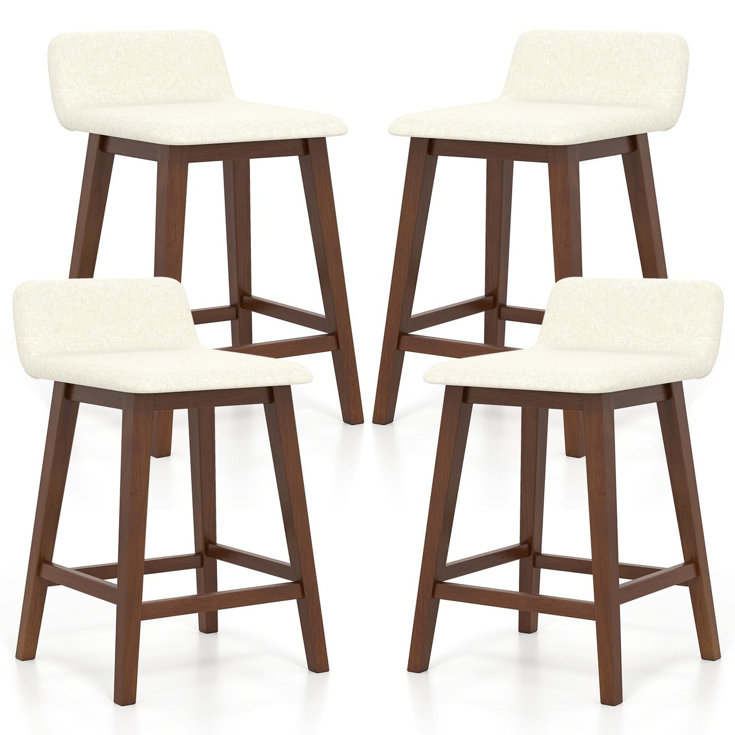 24/29 inch Wooden Counter Stools Set of 2/4