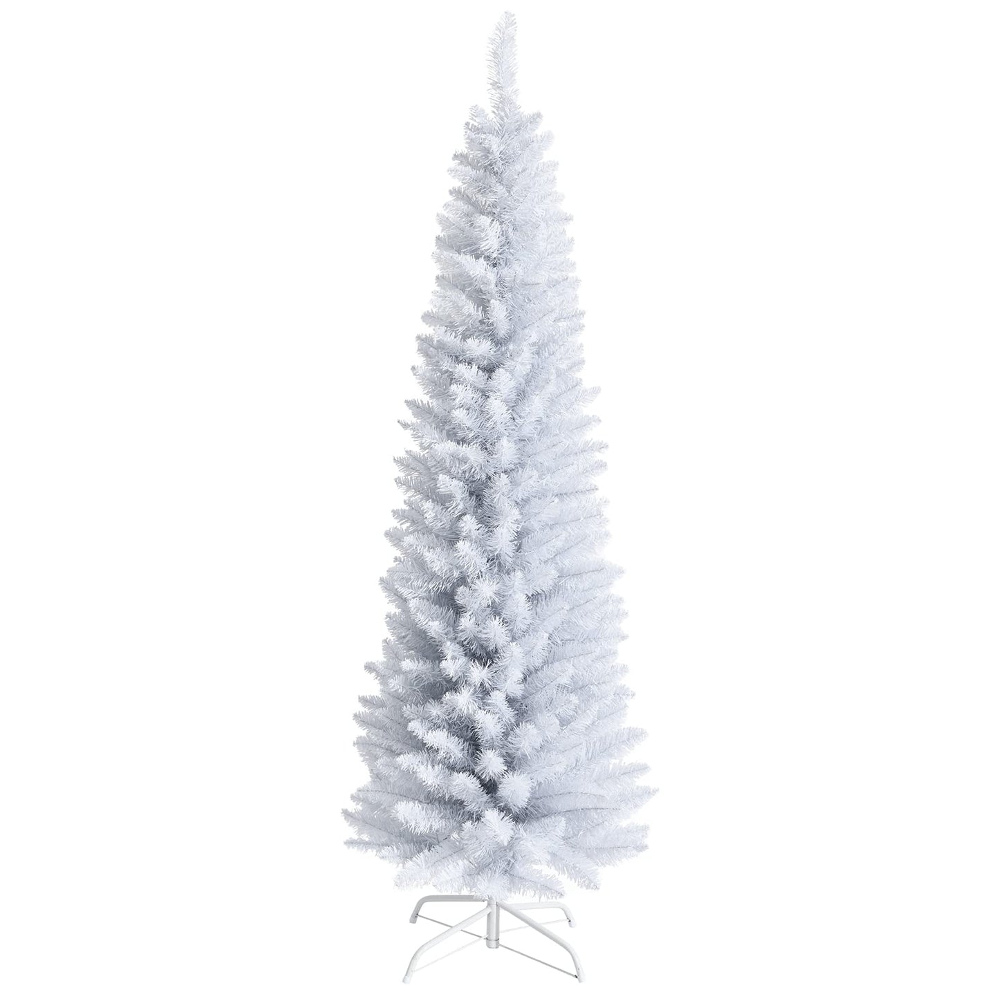 6 Ft Unlit Snow Flocked Christmas Tree with 340 Branch Tips