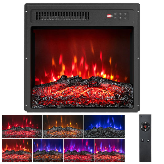 Electric Fireplace Insert 18 inch Wide with Remote Control