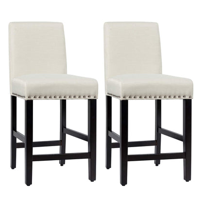 Bar Stools Set of 2/4 Upholstered Counter Height Bar Stools
