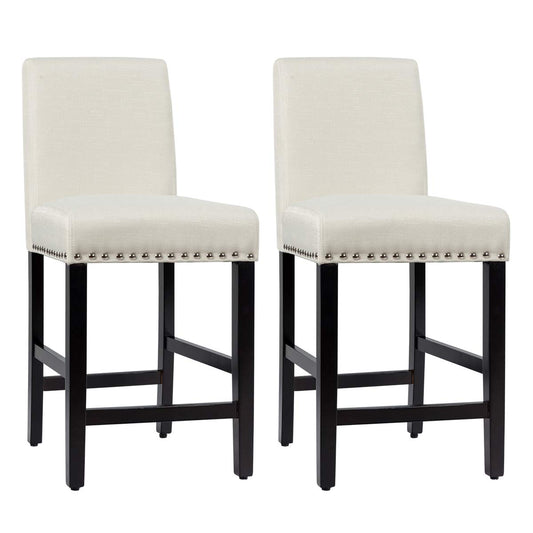 Bar Stools Set of 2/4 Upholstered Counter Height Bar Stools
