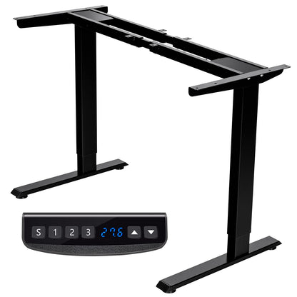 Dual Motor L Shaped Standing Desk with Hook & Cable Tray