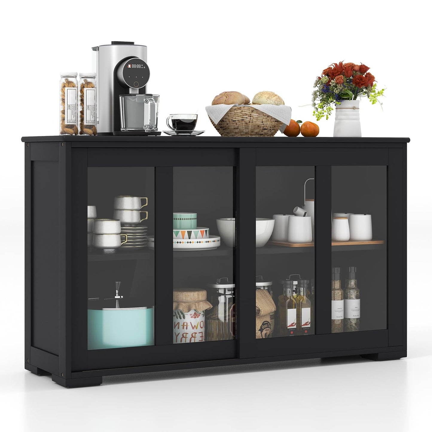 Buffet Sideboard with Storage 2-Door Floor Cupboard