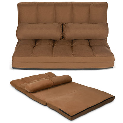 Convertible Floor Sofa Couch with 2 Pillows