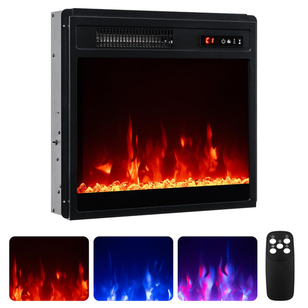 18 Inches Electric Fireplace 5,000 BTU Fireplace Insert w/Remote Control