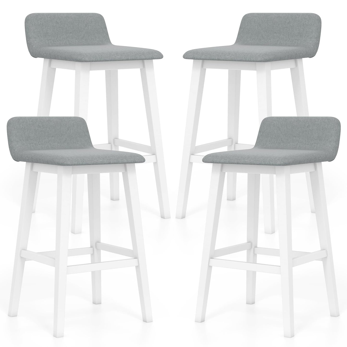24/29 inch Wooden Counter Stools Set of 2/4