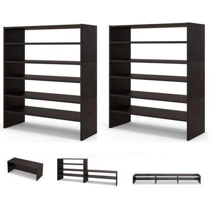 Extra Wide Shoe Shelf Organizer with Stackable Design