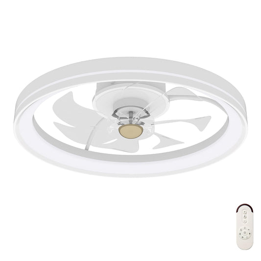 Arlime 19" Low Profile Flush Mount Fan w/ 3000-6500K Dimmable LED