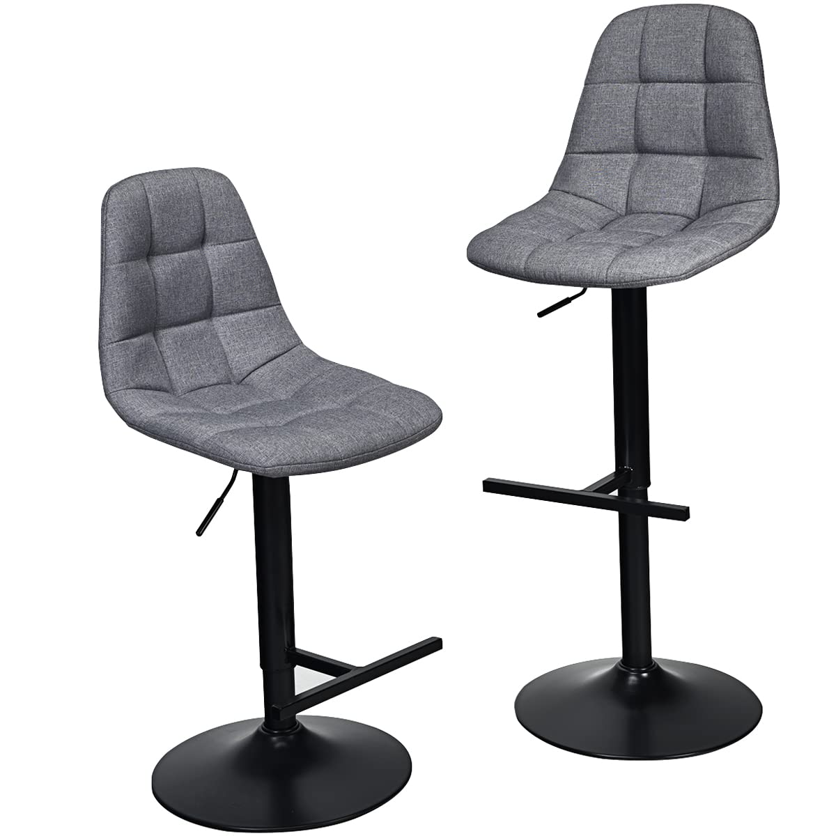 Bar Stools Set of 2/4 Height Adjustable Swivel Bar Chairs