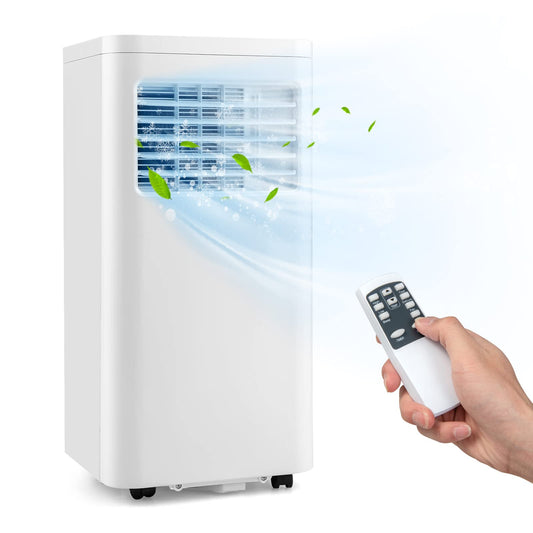 ARLIME Portable Air Conditioners, 8000 BTU AC Unit Fan & Dehumidifier w/Remote Control, 1-24H Timer & 2 Fan Speeds