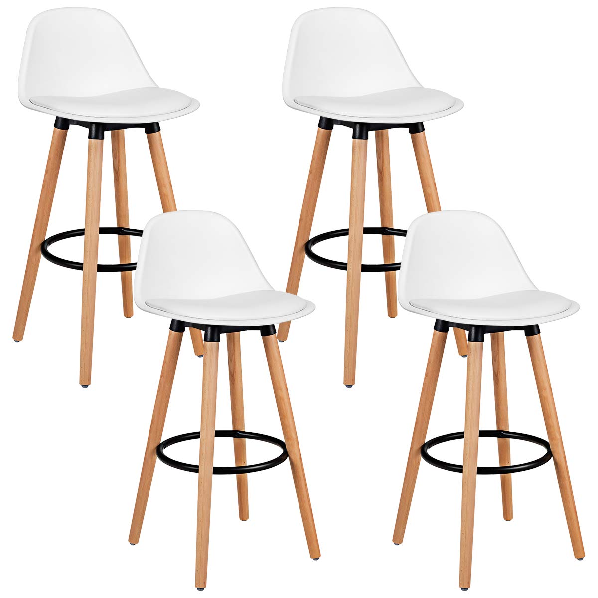 Bar Stools Set of 2/4 Modern Armless Kitchen Stool