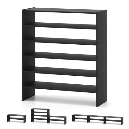 Extra Wide Shoe Shelf Organizer with Stackable Design
