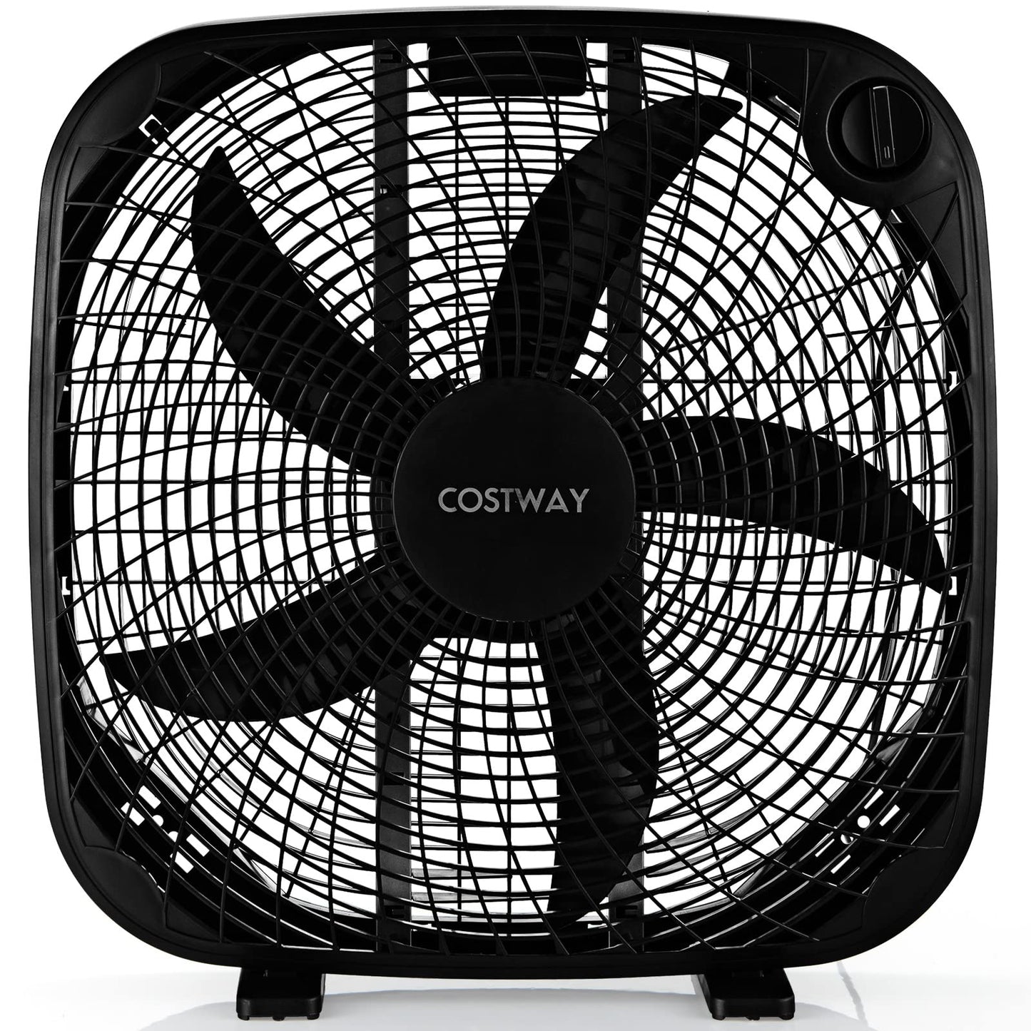 20 Inches Portable Floor Fan with Knob Control 2 Supporting Feet Compact Lightweight