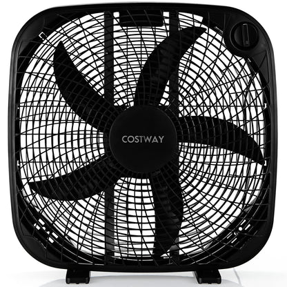 20 Inches Portable Floor Fan with Knob Control 2 Supporting Feet Compact Lightweight