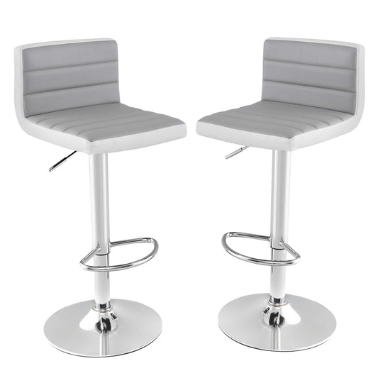 Adjustable Bar Stools Set of 2/4 Modern Swivel PU Leather Bar Chairs