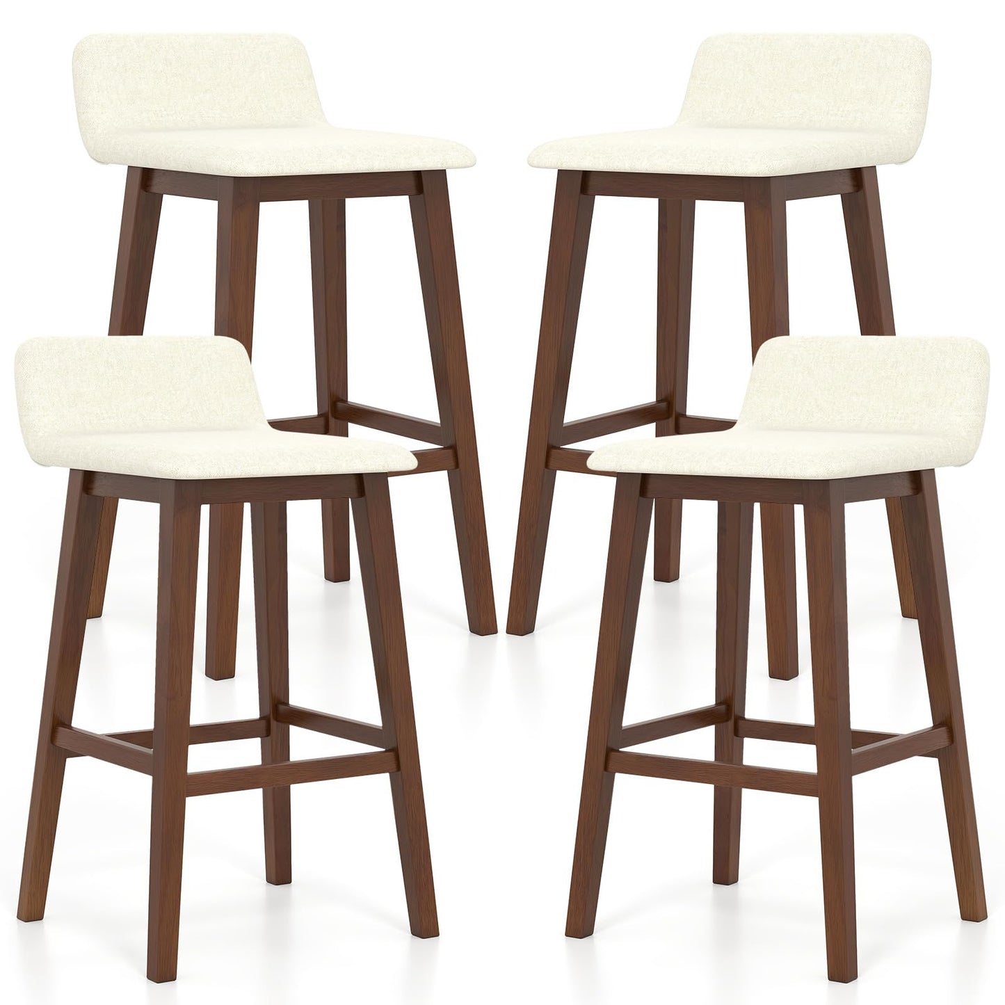 24/29 inch Wooden Counter Stools Set of 2/4