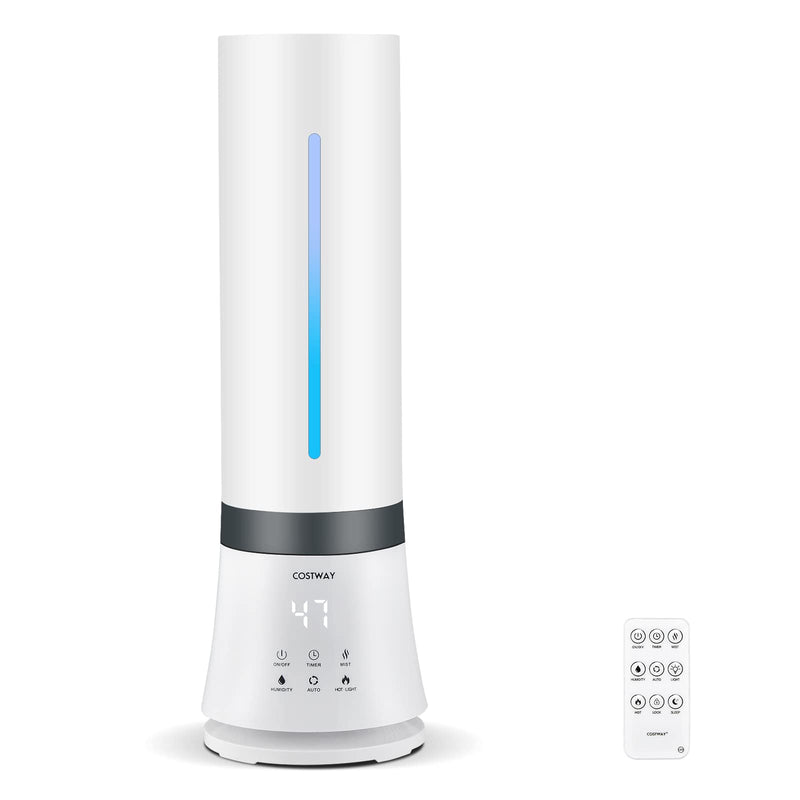 Humidifier for Bedroom Large Room, 2.4 Gallon Warm & Cool Mist Top Fill Ultrasonic Air Vaporizer with Auto Mode
