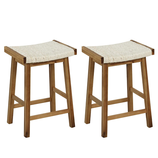 Dining Saddle Stools Set of 2/4 25.5-inch Counter Height Chairs