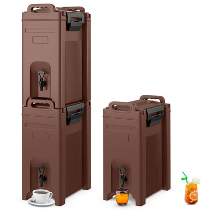 ARLIME Insulated Beverage Dispenser with Handles, 5 Gallon Food-Grade Hot and Cold Beverage Server