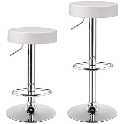 Bar Stools Set of 1/2/4 Modern Swivel Backless Round Barstool