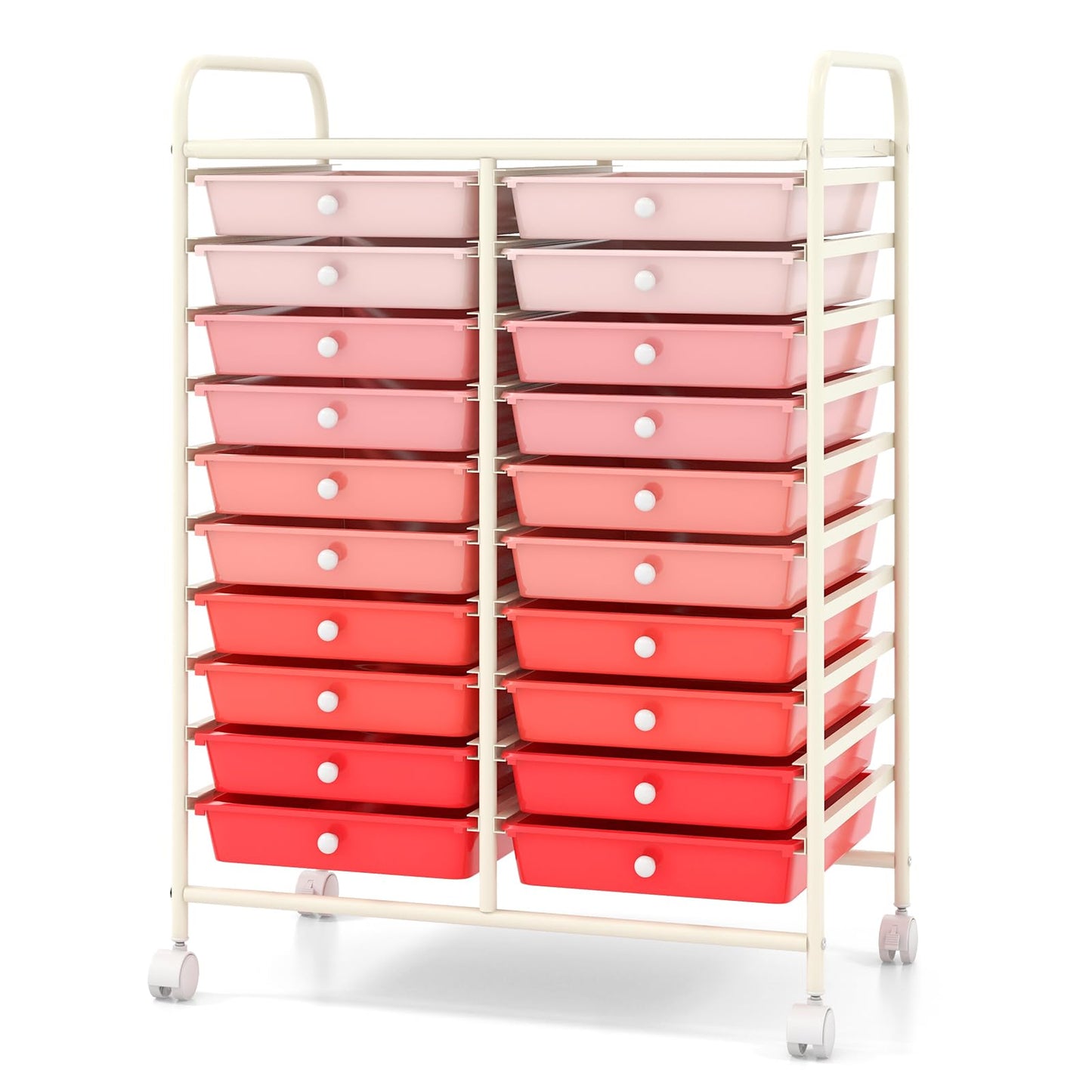 20-Drawer Rolling Storage Cart Utility Storage Organizer Cart for Tools