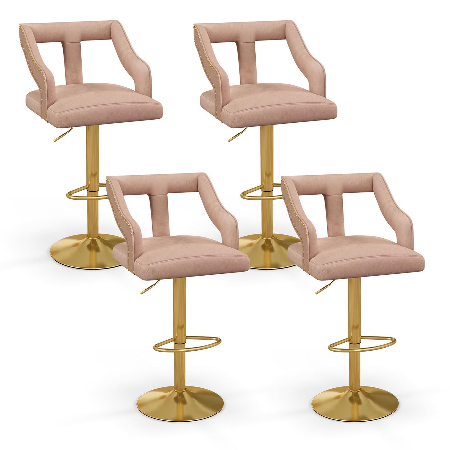 Counter Height Bar Stools Set of 2/4  Adjustable Swivel Bar Chairs