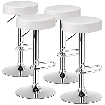 Bar Stools Set of 1/2/4 Modern Swivel Backless Round Barstool