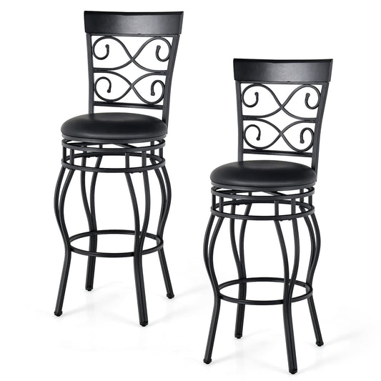 Bar Stools Set of 2 with Back for Kitchen Island
