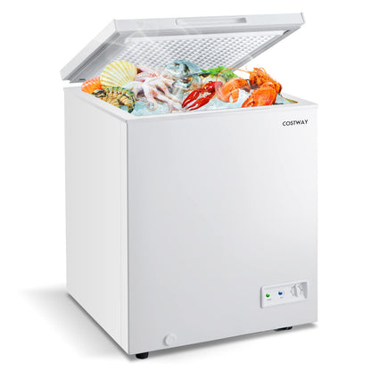 ARLIME Chest Freezer 5 Cu.ft Single Door Deep Refrigerator with 7-Grade Temperature Range -11°F to 10°F