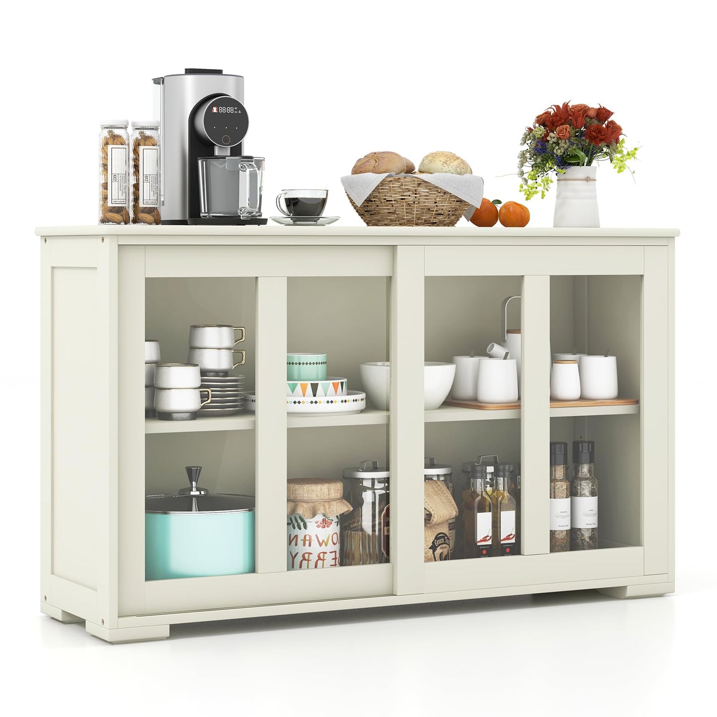 Buffet Sideboard with Storage 2-Door Floor Cupboard