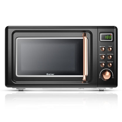 ARLIME Small Microwave, 0.7Cu.ft 700 Watt Countertop Microwave with 5 Micro Power Defrost & Auto Cooking Function