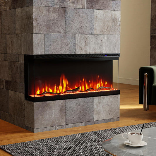 3-Sided View 40-inch Electric Fireplace Insert