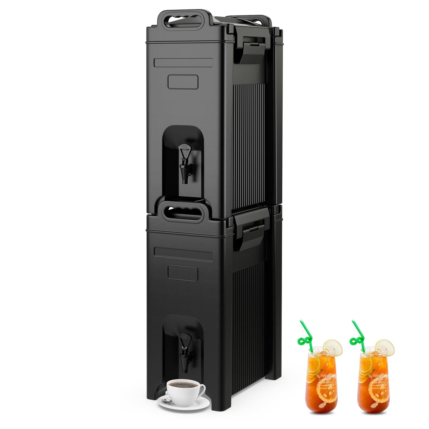 ARLIME Insulated Beverage Dispenser with Handles, 5 Gallon Food-Grade Hot and Cold Beverage Server