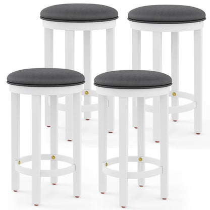 Upholstered Bar Stools Set of 2/4 25” Counter Height Bar Chairs