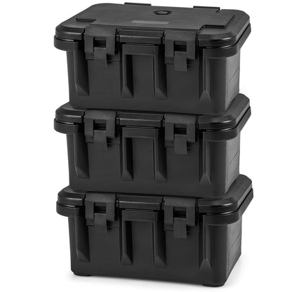 Insulated Food Pan Carrier 31 Qt Catering Hot Box w/ 3 Food-Grade Pans