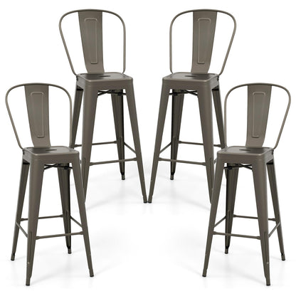 30'' Bar Height Stools with Rubber Feet for Kitchen
